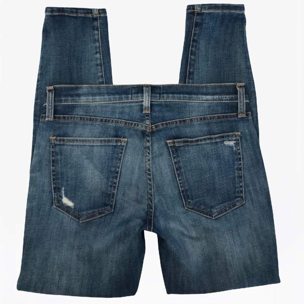Current/Elliott Mid-Rise Distressed Women’s Jeans - 28